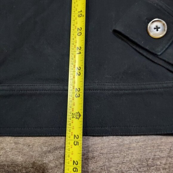 Pant Suite Drapers & Damons Black Button Shacket Size 1X Multi Colored Buttons - Picture 8 of 16